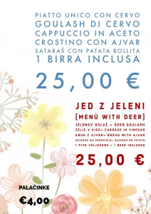 Piatto unico con cervo