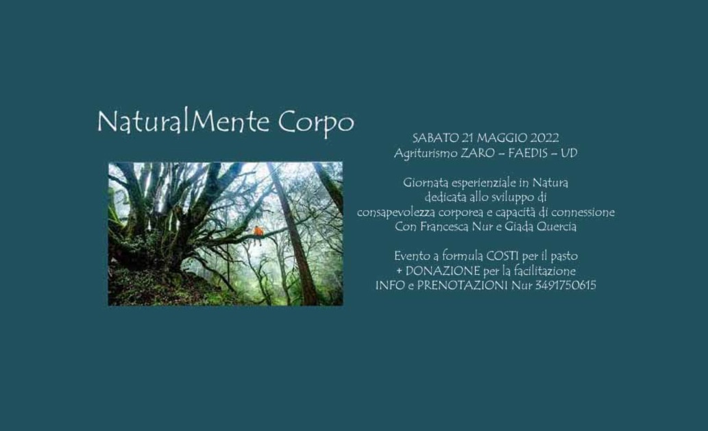 NaturalMente Corpo – Sabato 21 Maggio
