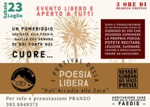 Primo FESTIVAL DELLA POESIA libera