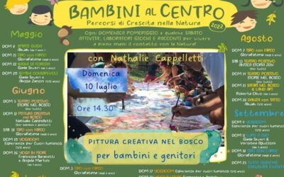 Bambini al Centro – 10 Luglio – Camminata meditativa e Pittura delle sensazioni nel bosco