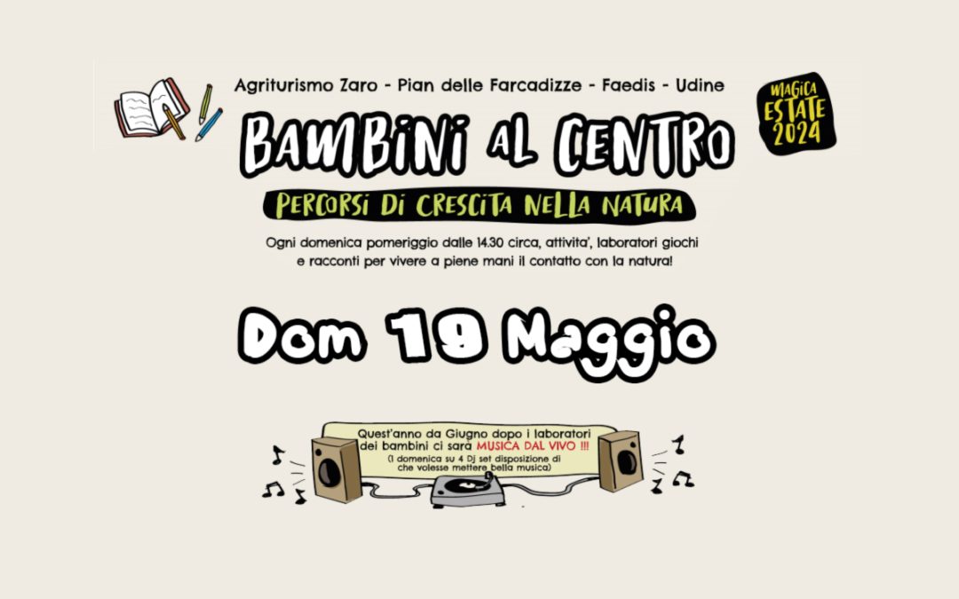 Bambini al Centro 2024 – Domenica 19 Maggio – A Inventare Storie