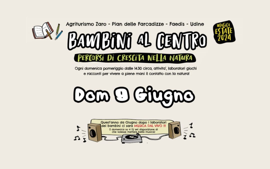 Bambini al Centro 2024 – Domenica 9 Giugno – Giochiamo al Falegname