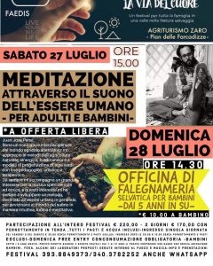 SABATO 27 LUGLIO Meditazione