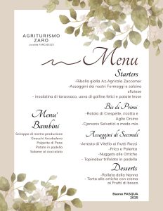 Menù di Pasqua 2025