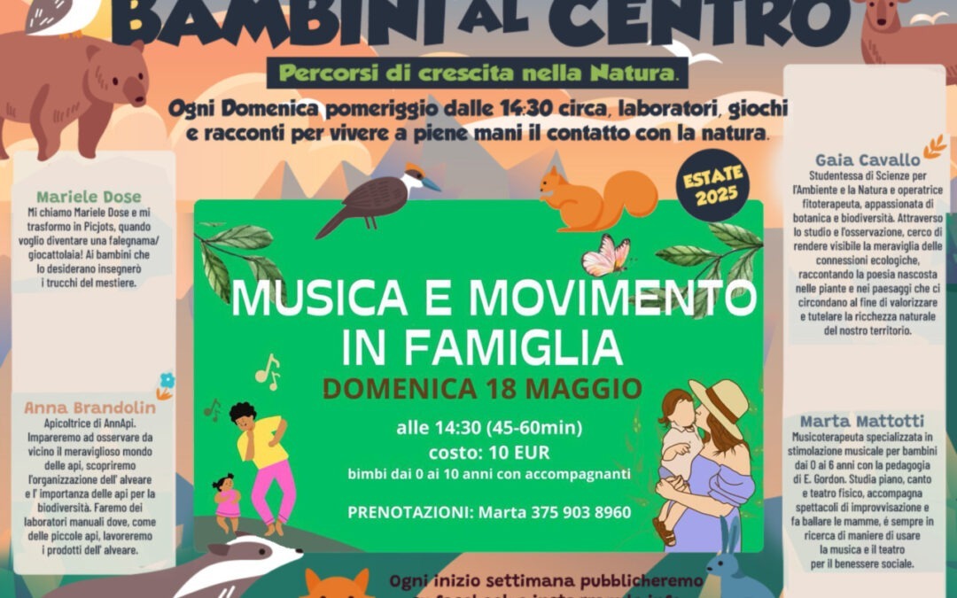 Bambini al Centro 2025 – Musica e Movimento – 18 Maggio