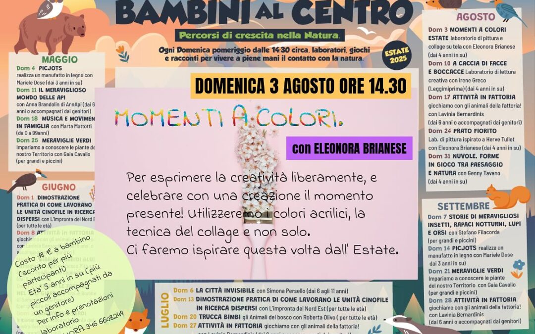 Bambini al Centro 2025 – Momenti a Colori – 3 Agosto