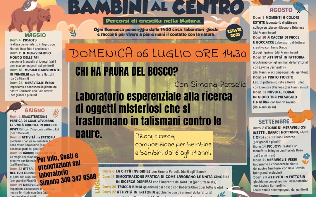 Bambini al Centro 2025 – Chi ha Paura Del Bosco? – 6 Luglio