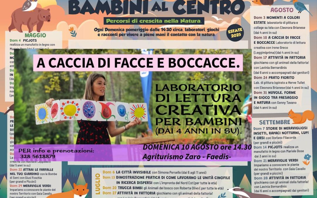 Bambini al Centro 2025 – A CACCIA DI FACCE E BOCCACCE – 10 Agosto