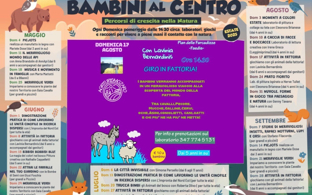 Bambini al Centro 2025 – Giro in Fattoria – 17 Agosto