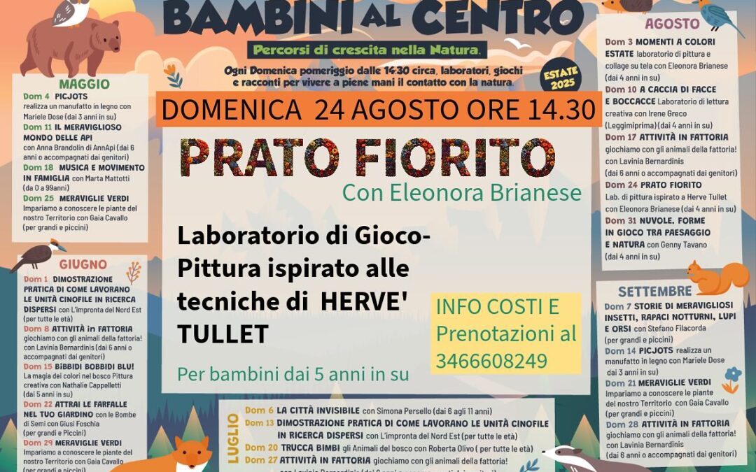 Bambini al Centro 2025 – Prato fiorito – 24 Agosto