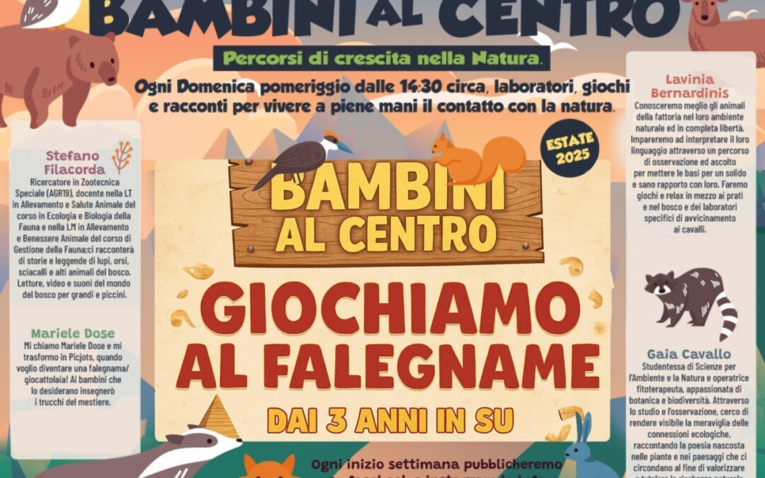 Bambini al Centro 2025 – Giochiamo al Falegname – 14 Settembre