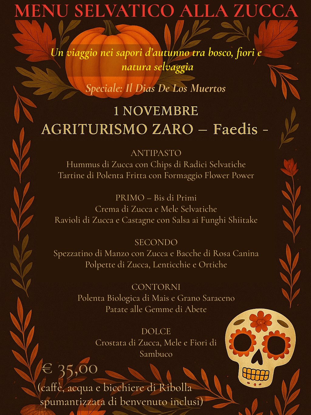 Menù zucca