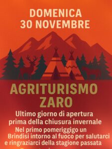 Domenica 30 Novembre – Agriturismo Zaro