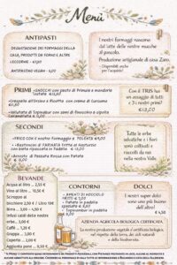 Menù del 21/22 marzo 2026