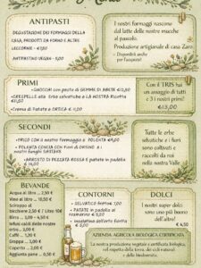 Menù del 1, 2, 3 maggio 2026