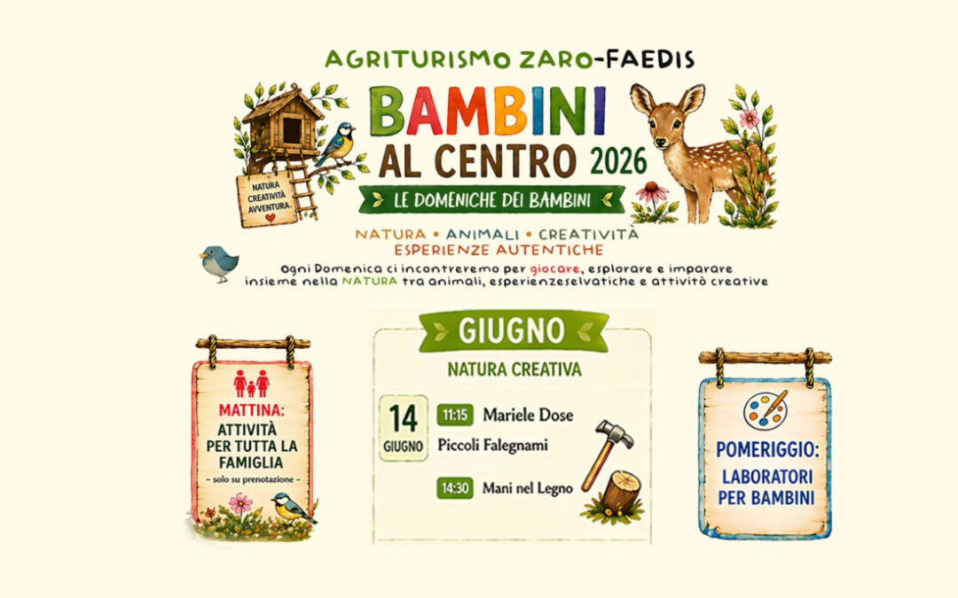 Bambini al Centro – Laboratorio Creativi – Domenica 14 Giugno