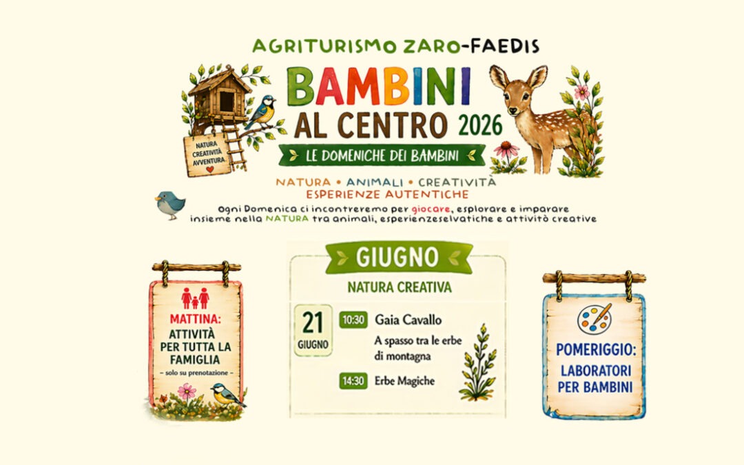 Bambini al Centro – A Spasso per Erbe di Montagna – Domenica 21 Giugno