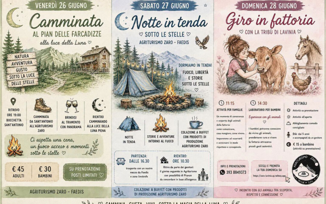 Un Weekend da vivere in natura – 26/27/28/ Giugno