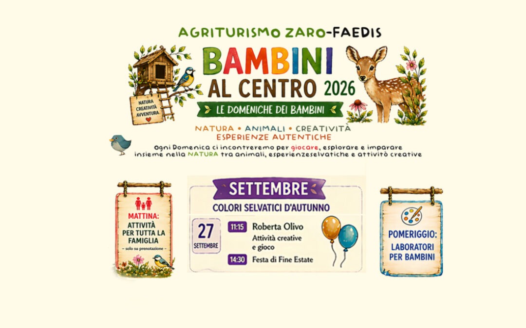 Bambini al Centro – Festa di Fine Estate – Domenica 27 Settembre